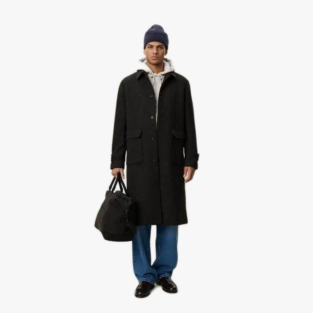 Les Deux Herringbone Wool Coat